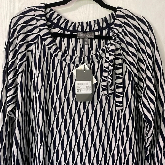 Selection by Ulla Popken NWT midi knit stripped 3/4 sleeve dress size 16/18 - Picture 5 of 7